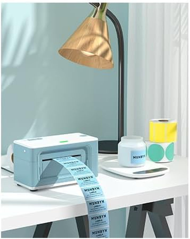 2.25"X1.25" Blue Direct Thermal Labels, Self-Adhesive Address Shipping Thermal Stickers, Square Label for Thermal Label Printer-1 Roll,1000 Labels