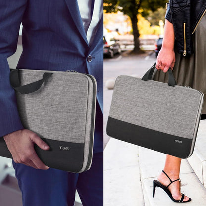 Laptop Case, 15.6 Inch TSA Laptop Sleeve Water Resistant Durable Computer Carrying Case Compatible for HP, Dell, Asus Notebook, Gifts for Men Women, Grey