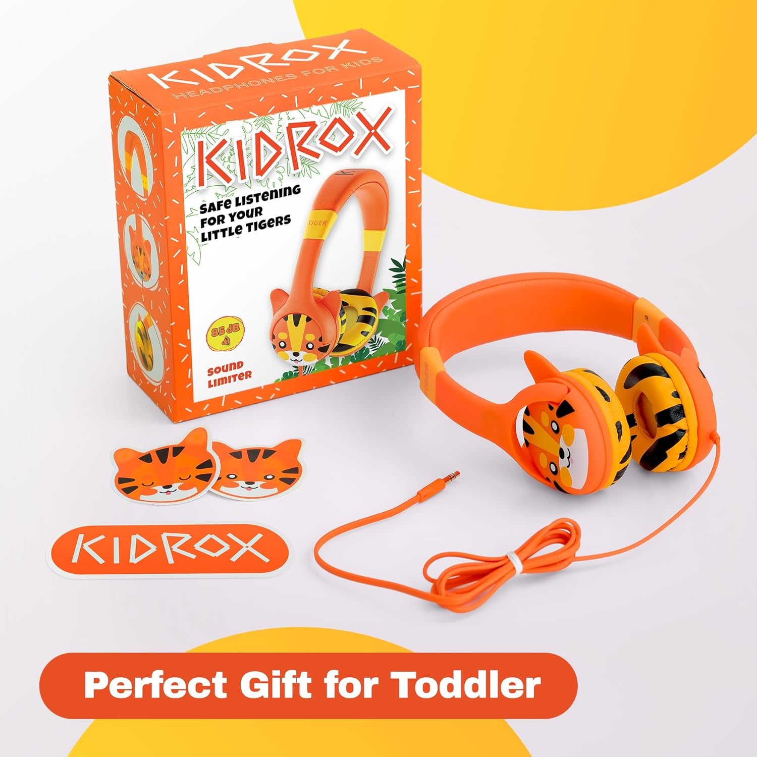 Toddler Headphones for 1 + Year Old — 85Db Volume Limited Baby Headphones for Toddlers 1-3, Infant Headphones, Wired Child Headphones for Airplane Travel, Toddler Headphones for 2 Year Old